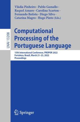 Pinheiro / Gamallo / Amaro |  Computational Processing of the Portuguese Language | Buch |  Sack Fachmedien