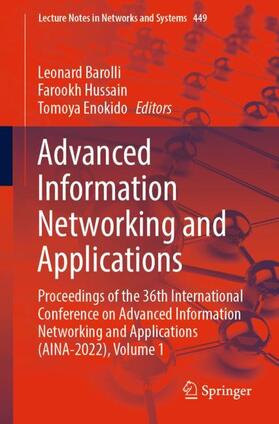 Barolli / Enokido / Hussain |  Advanced Information Networking and Applications | Buch |  Sack Fachmedien