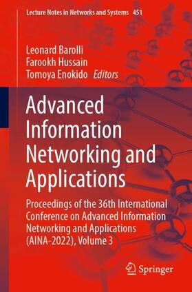 Barolli / Enokido / Hussain |  Advanced Information Networking and Applications | Buch |  Sack Fachmedien
