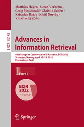 Hagen / Verberne / Macdonald |  Advances in Information Retrieval | eBook | Sack Fachmedien