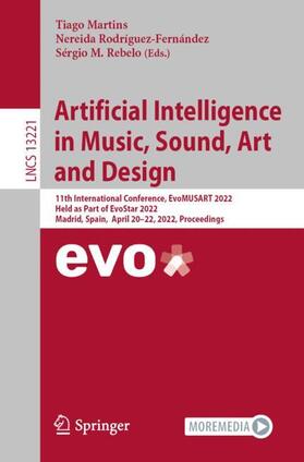 Martins / Rebelo / Rodríguez-Fernández |  Artificial Intelligence in Music, Sound, Art and Design | Buch |  Sack Fachmedien