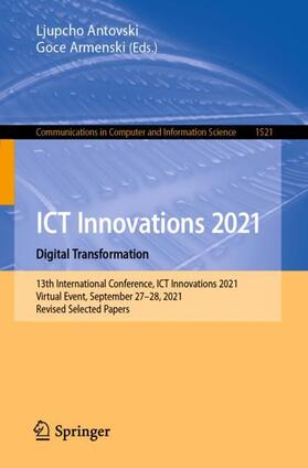 Armenski / Antovski |  ICT Innovations 2021. Digital Transformation | Buch |  Sack Fachmedien