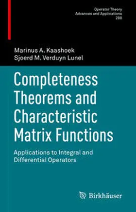 Kaashoek / Verduyn Lunel |  Completeness Theorems and Characteristic Matrix Functions | eBook | Sack Fachmedien