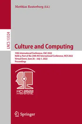 Rauterberg |  Culture and Computing | eBook | Sack Fachmedien