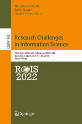 Guizzardi / Ralyté / Franch |  Research Challenges in Information Science | eBook | Sack Fachmedien