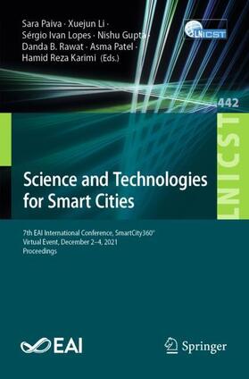 Paiva / Li / Lopes |  Science and Technologies for Smart Cities | Buch |  Sack Fachmedien