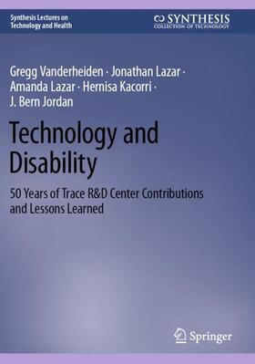 Vanderheiden / Lazar / Jordan |  Technology and Disability | Buch |  Sack Fachmedien