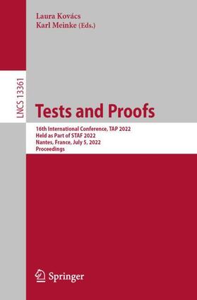 Meinke / Kovács |  Tests and Proofs | Buch |  Sack Fachmedien