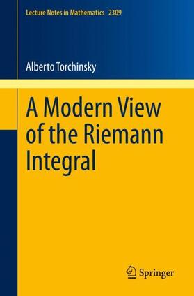 Torchinsky |  A Modern View of the Riemann Integral | Buch |  Sack Fachmedien