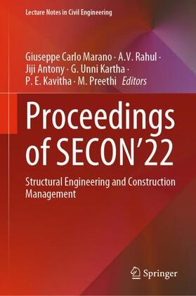 Marano / Rahul / Preethi | Proceedings of SECON'22 | Buch | 978-3-031-12010-7 | sack.de