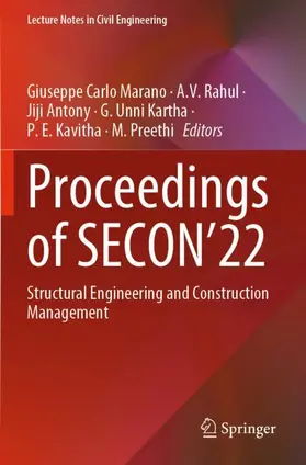 Marano / Rahul / Preethi |  Proceedings of SECON'22 | Buch |  Sack Fachmedien