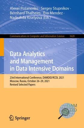 Pozanenko / Stupnikov / Kiselyova |  Data Analytics and Management in Data Intensive Domains | Buch |  Sack Fachmedien