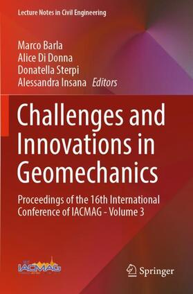 Barla / Insana / Di Donna |  Challenges and Innovations in Geomechanics | Buch |  Sack Fachmedien