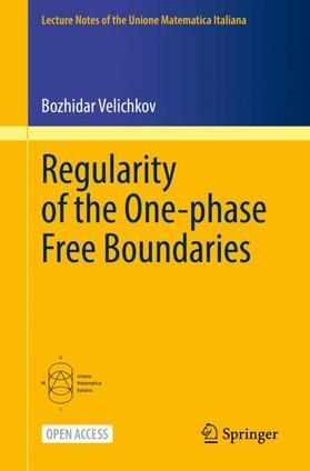 Velichkov |  Regularity of the One-phase Free Boundaries | Buch |  Sack Fachmedien