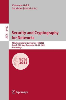 Jarecki / Galdi |  Security and Cryptography for Networks | Buch |  Sack Fachmedien
