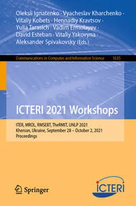 Ignatenko / Kharchenko / Kobets | ICTERI 2021 Workshops | E-Book | sack.de