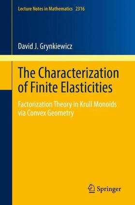Grynkiewicz |  The Characterization of Finite Elasticities | Buch |  Sack Fachmedien