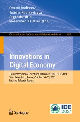 Rodionov / Berawi / Kudryavtseva |  Innovations in Digital Economy | Buch |  Sack Fachmedien