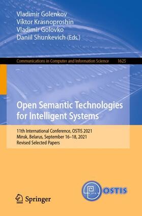 Golenkov / Shunkevich / Krasnoproshin |  Open Semantic Technologies for Intelligent Systems | Buch |  Sack Fachmedien