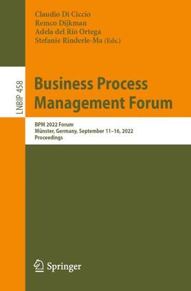 Di Ciccio / Rinderle-Ma / Dijkman |  Business Process Management Forum | Buch |  Sack Fachmedien