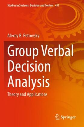 Petrovsky |  Group Verbal Decision Analysis | Buch |  Sack Fachmedien