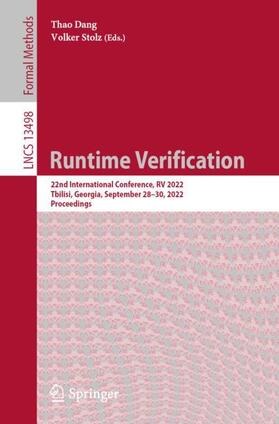 Stolz / Dang |  Runtime Verification | Buch |  Sack Fachmedien