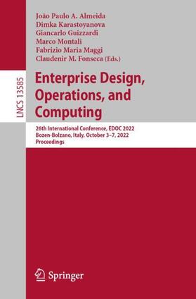 Almeida / Karastoyanova / Fonseca |  Enterprise Design, Operations, and Computing | Buch |  Sack Fachmedien