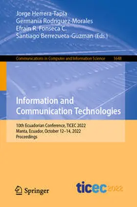 Herrera-Tapia / Rodriguez-Morales / Fonseca C. |  Information and Communication Technologies | eBook | Sack Fachmedien