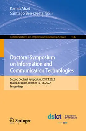 Abad / Berrezueta |  Doctoral Symposium on Information and Communication Technologies | eBook | Sack Fachmedien