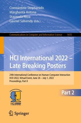 Stephanidis / Salvendy / Antona |  HCI International 2022 ¿ Late Breaking Posters | Buch |  Sack Fachmedien