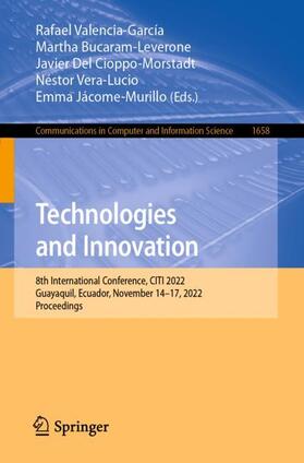 Valencia-García / Bucaram-Leverone / Jácome-Murillo |  Technologies and Innovation | Buch |  Sack Fachmedien