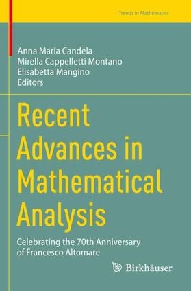 Candela / Mangino / Cappelletti Montano |  Recent Advances in Mathematical Analysis | Buch |  Sack Fachmedien