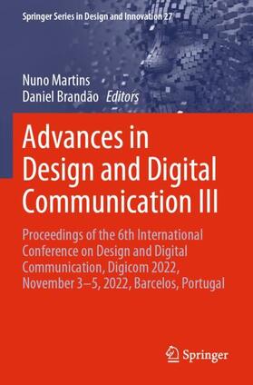 Brandão / Martins |  Advances in Design and Digital Communication III | Buch |  Sack Fachmedien