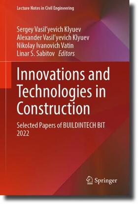 Klyuev / Sabitov / Vatin |  Innovations and Technologies in Construction | Buch |  Sack Fachmedien