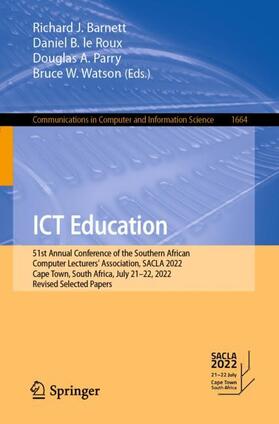 Barnett / Watson / le Roux |  ICT Education | Buch |  Sack Fachmedien