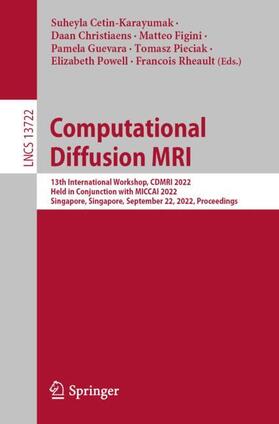 Cetin-Karayumak / Christiaens / Figini |  Computational Diffusion MRI | Buch |  Sack Fachmedien