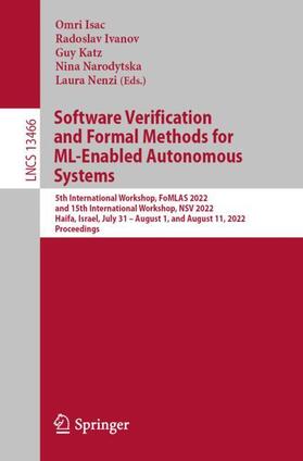 Isac / Ivanov / Nenzi |  Software Verification and Formal Methods for ML-Enabled Autonomous Systems | Buch |  Sack Fachmedien
