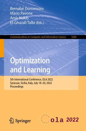 Dorronsoro / Talbi / Pavone |  Optimization and Learning | Buch |  Sack Fachmedien