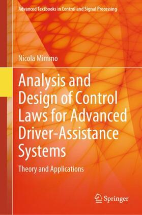 Mimmo |  Analysis and Design of Control Laws for Advanced Driver-Assistance Systems | Buch |  Sack Fachmedien