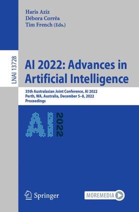 Aziz / French / Corrêa |  AI 2022: Advances in Artificial Intelligence | Buch |  Sack Fachmedien