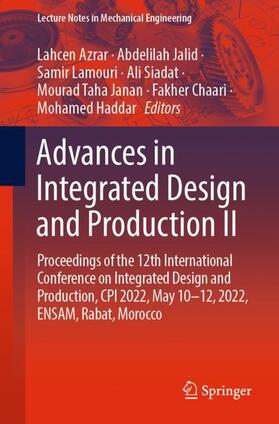 Azrar / Jalid / Lamouri |  Advances in Integrated Design and Production II | Buch |  Sack Fachmedien