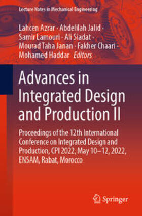 Azrar / Jalid / Lamouri |  Advances in Integrated Design and Production II | eBook | Sack Fachmedien
