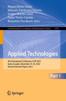 Botto-Tobar / Zambrano Vizuete / Durakovic |  Applied Technologies | Buch |  Sack Fachmedien