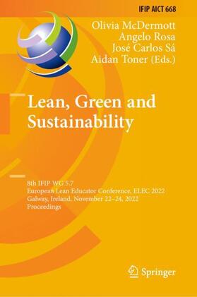 McDermott / Toner / Rosa |  Lean, Green and Sustainability | Buch |  Sack Fachmedien