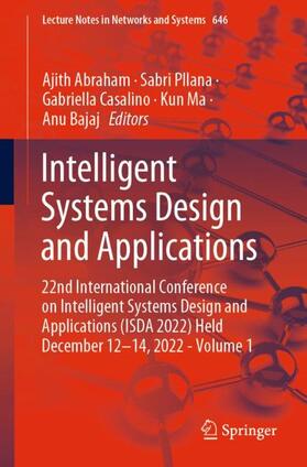 Abraham / Pllana / Bajaj |  Intelligent Systems Design and Applications | Buch |  Sack Fachmedien