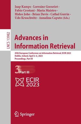 Kamps / Goeuriot / Crestani |  Advances in Information Retrieval | Buch |  Sack Fachmedien