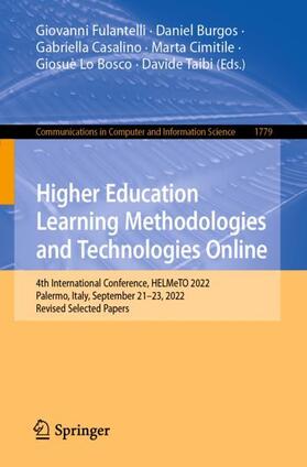 Fulantelli / Burgos / Taibi |  Higher Education Learning Methodologies and Technologies Online | Buch |  Sack Fachmedien