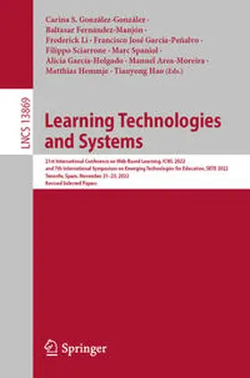 González-González / Fernández-Manjón / Hao |  Learning Technologies and Systems | eBook | Sack Fachmedien