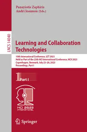 Zaphiris / Ioannou |  Learning and Collaboration Technologies | eBook | Sack Fachmedien