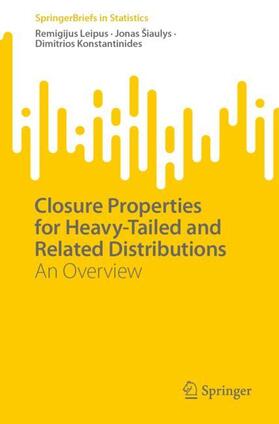 Leipus / Konstantinides / Šiaulys |  Closure Properties for Heavy-Tailed and Related Distributions | Buch |  Sack Fachmedien